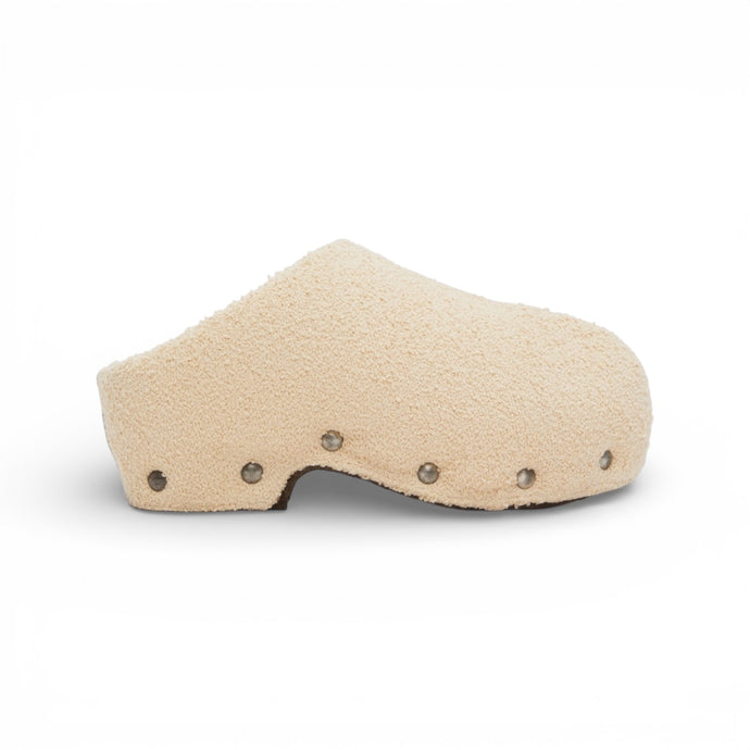 Acne Studios Shoes, Beige Shearling Clogs (size 37)