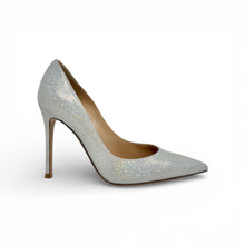 Gianvito Rossi Shoes, Silver Glitter 105 Leather Pumps (size 35.5)