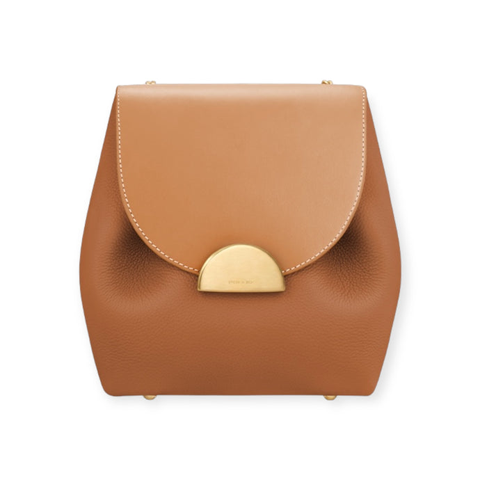 Polene Camel Leather Numéro Un Mini Crossbody