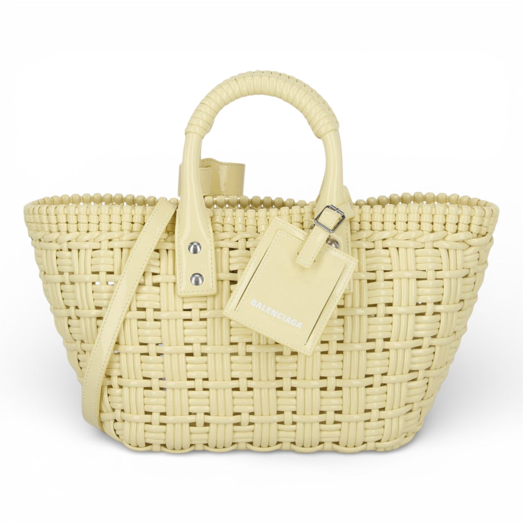Balenciaga Bag, Butter Yellow Bistro Basket Tote