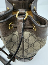 Gucci Bag, GG Supreme Monogram Web Mini Ophidia Bucket Bag