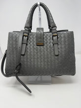Bottega Veneta Bag, Grey Intrecciato Roma Small Tote