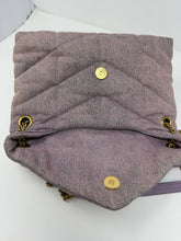Saint Laurent Bag, Lilac Denim Quilted Small Loulou Puffer Monogram Chain Satchel
