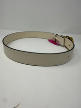 Gucci White Leather GG Belt (size 85)