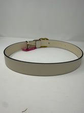 Gucci White Leather GG Belt (size 85)