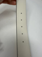 Gucci White Leather GG Belt (size 85)