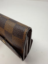 Louis Vuitton Damier Ebene Canvas Elise Wallet