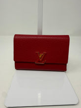 Louis Vuitton Red Taurillon Capucines Compact Wallet