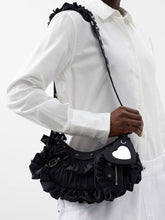 Balenciaga Bag, Black Le Cagole XS Studded Ruffled Bag