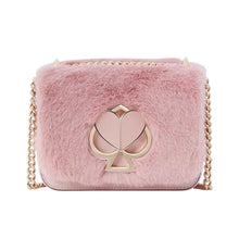 Kate Spade Bag, Pink Nicola Faux Fur Twistlock Small Convertible Chain Shoulder Bag