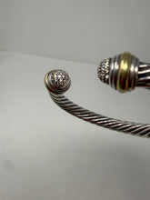 David Yurman Sterling Silver with 18k Yellow Gold and Pavé Diamond Domes