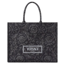 Versace Bag, Black Barocco Athena Large Tote Bag