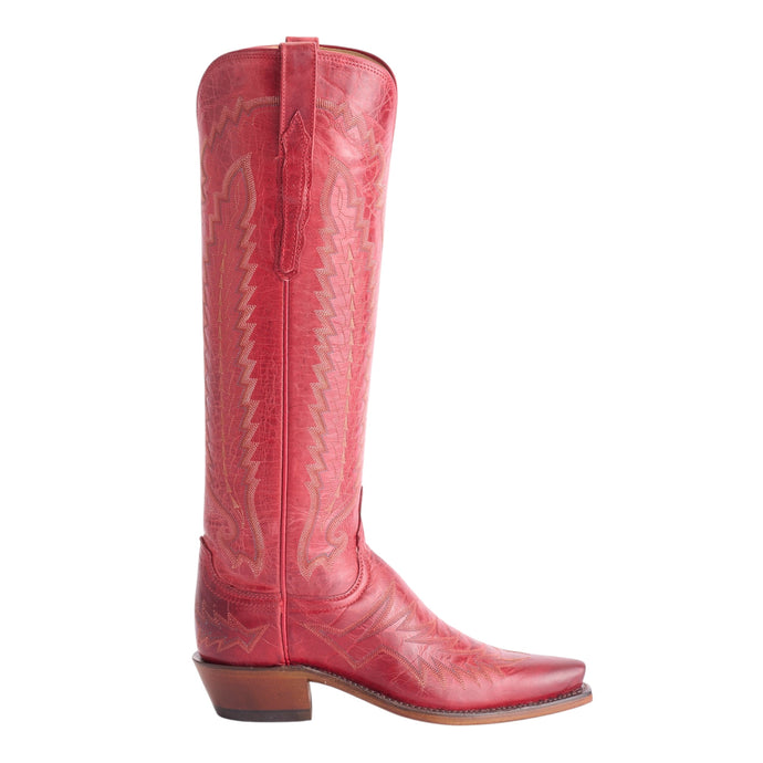 Lucchese Shoes, Red Leather Priscilla Boots (size 8.5)