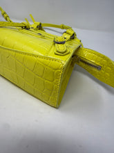 Balenciaga Bag, Neon Yellow Calfskin Crocodile Embossed Neo Classic Nano City Crossbody