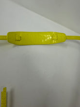 Balenciaga Bag, Neon Yellow Calfskin Crocodile Embossed Neo Classic Nano City Crossbody