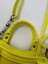 Balenciaga Bag, Neon Yellow Calfskin Crocodile Embossed Neo Classic Nano City Crossbody