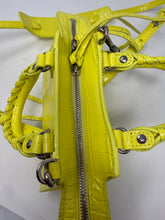 Balenciaga Bag, Neon Yellow Calfskin Crocodile Embossed Neo Classic Nano City Crossbody