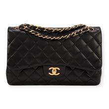 Chanel Bag, 2010 Black Lambskin Quilted Jumbo Single Flap Bag