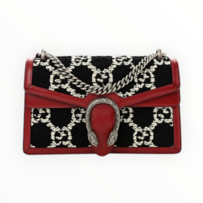 Gucci Bag, Tweed GG Monogram Small Dionysus Shoulder Bag