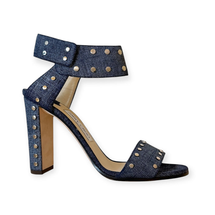 Jimmy Choo Shoes, Denim Stud Heels (size 40.5)