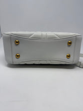Ferragamo Bag, White Leather Gancini Quilted Bag