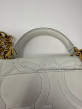 Ferragamo Bag, White Leather Gancini Quilted Bag