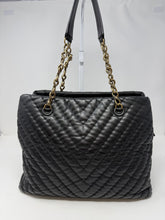 Chanel Bag, 2011 Black Chevron Calfskin Surpique CC Charm Tote