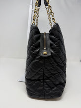 Chanel Bag, 2011 Black Chevron Calfskin Surpique CC Charm Tote