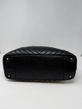 Chanel Bag, 2011 Black Chevron Calfskin Surpique CC Charm Tote
