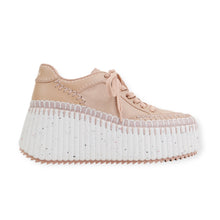 Chloé Shoes, Tan Rose Nama Wedge Sneakers (size 36)