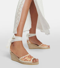 Gucci Shoes, GG Raffia Espadrille Wedges (size 39.5)