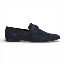 Brunello Cucinelli Shoes, Navy Suede Monili-Embellished Loafers (size 38)