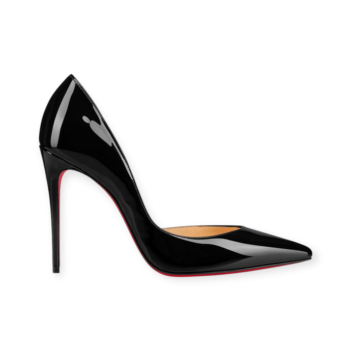 Christian Louboutin Shoes, Black Patent Leather Iriza 100 Heels (size 37)