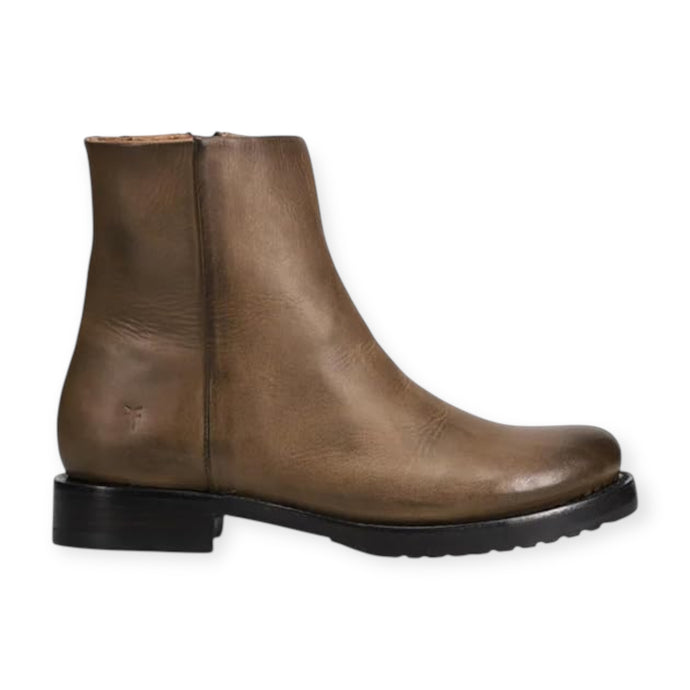Frye Shoes, Brown Leather Zip Boots (size 8)