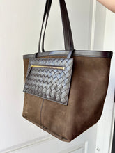 Bottega Veneta Bag, Brown Medium Flip Flap Suede Tote Bag