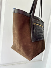 Bottega Veneta Bag, Brown Medium Flip Flap Suede Tote Bag