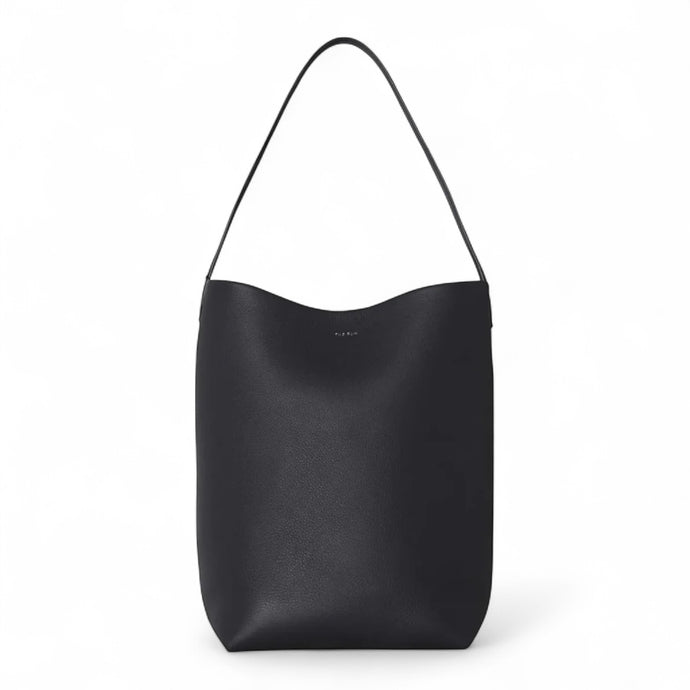The Row Bag, Black N/S Park Tote Large in Lux Grained Calfksin