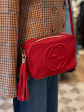 Gucci Bag, Red Pebbled Calfskin Small Soho Disco Bag