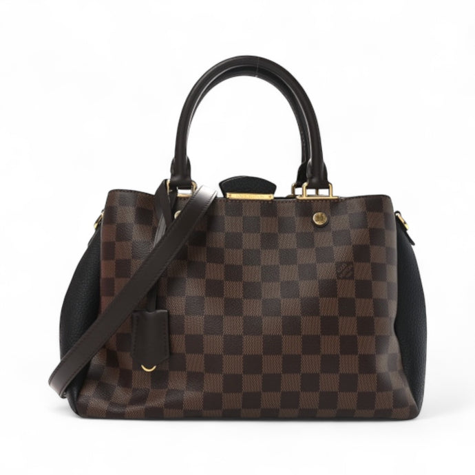 Louis Vuitton Bag, Damier Ebene Cuir Taurillon Brittany Crossbody