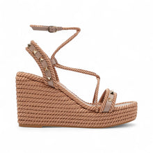 Valentino Shoes, Nude Rockstud Torchon 115mm Espadrille Sandals (size 38)
