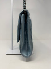 Chanel Bag, 2013 Light Blue Patent Leather Quilted Clutch with Chain