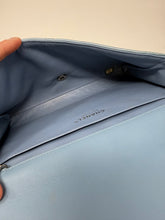 Chanel Bag, 2013 Light Blue Patent Leather Quilted Clutch with Chain