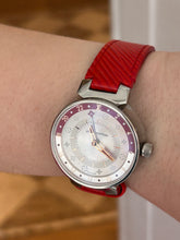Louis Vuitton Bag, Red & White Tambour GMT Watch
