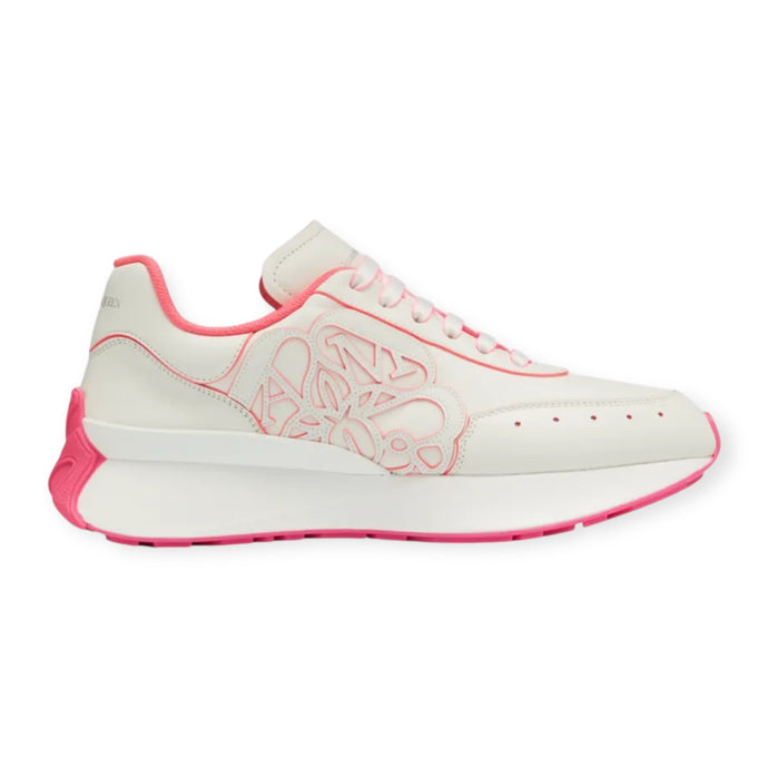 Alexander McQueen Shoes, White & Pink Sneakers (size 36)