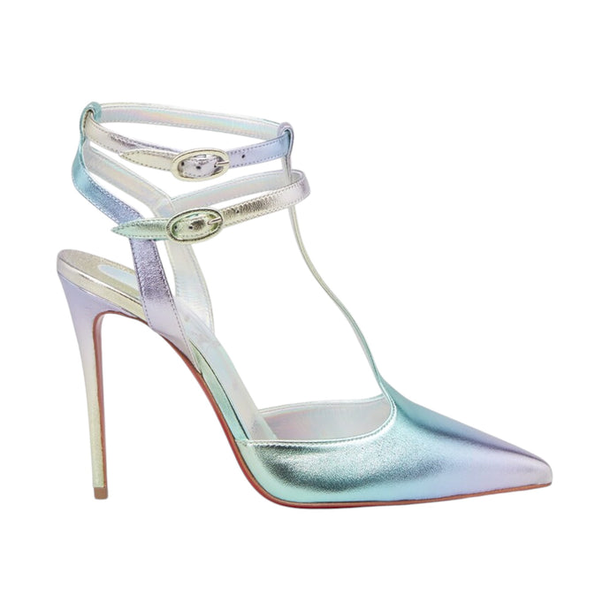 Christian Louboutin Shoes, Metallic Nappa Mara 100 Heels (size 37.5)