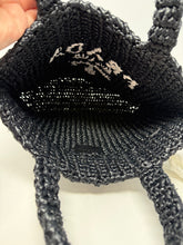 Prada Bag, Black Raffia Small Tote Bag