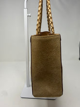 Burberry Bag, Plaid Canvas & Suede Braided Handle Small Bag