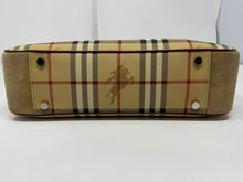 Burberry Bag, Plaid Canvas & Suede Braided Handle Small Bag