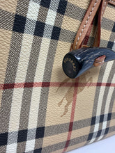 Burberry Bag, Plaid Canvas & Suede Braided Handle Small Bag