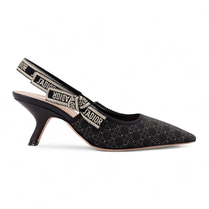 Christian Dior Shoes, Black Dior J'adior Slingback Microcannage Pumps (size 39.5)